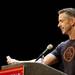 Dan Savage reads an audience member's question on Sunday. Daniel Brenner I AnnArbor.com